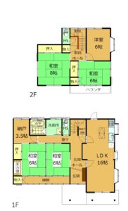 館林市城町の間取り図